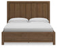 Cabalynn King Panel Bed with Storage with Mirrored Dresser