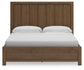 Cabalynn California King Panel Bed with Storage with Mirrored Dresser