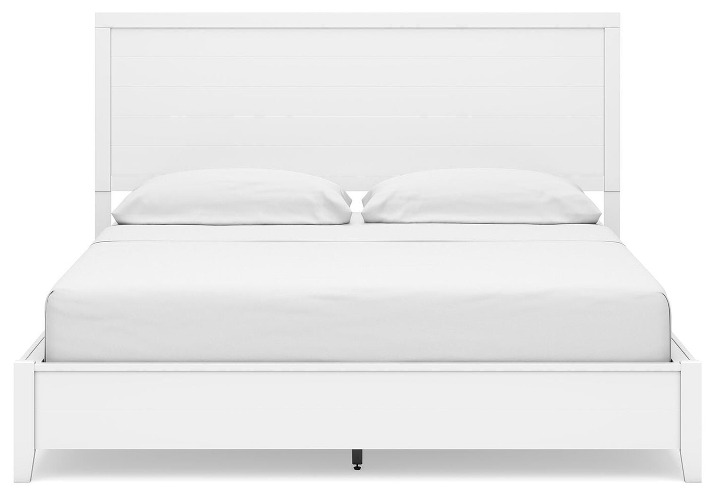 Binterglen California King Panel Bed with Mirrored Dresser and Nightstand