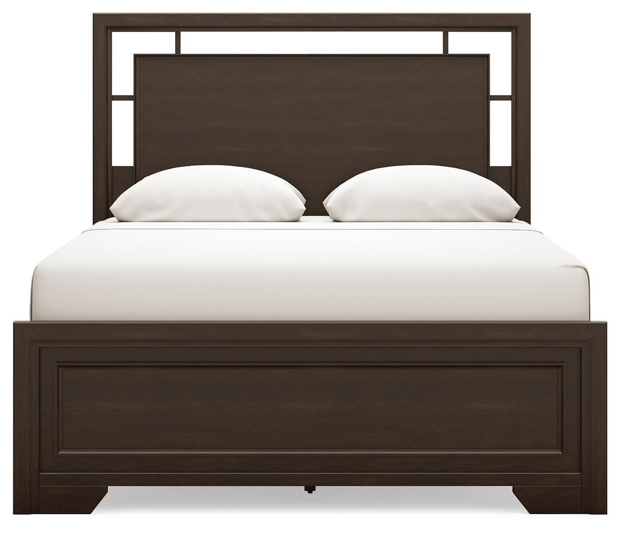 Covetown Queen Panel Bed with Mirrored Dresser and Nightstand