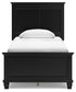 Lanolee Twin Panel Bed with Mirrored Dresser