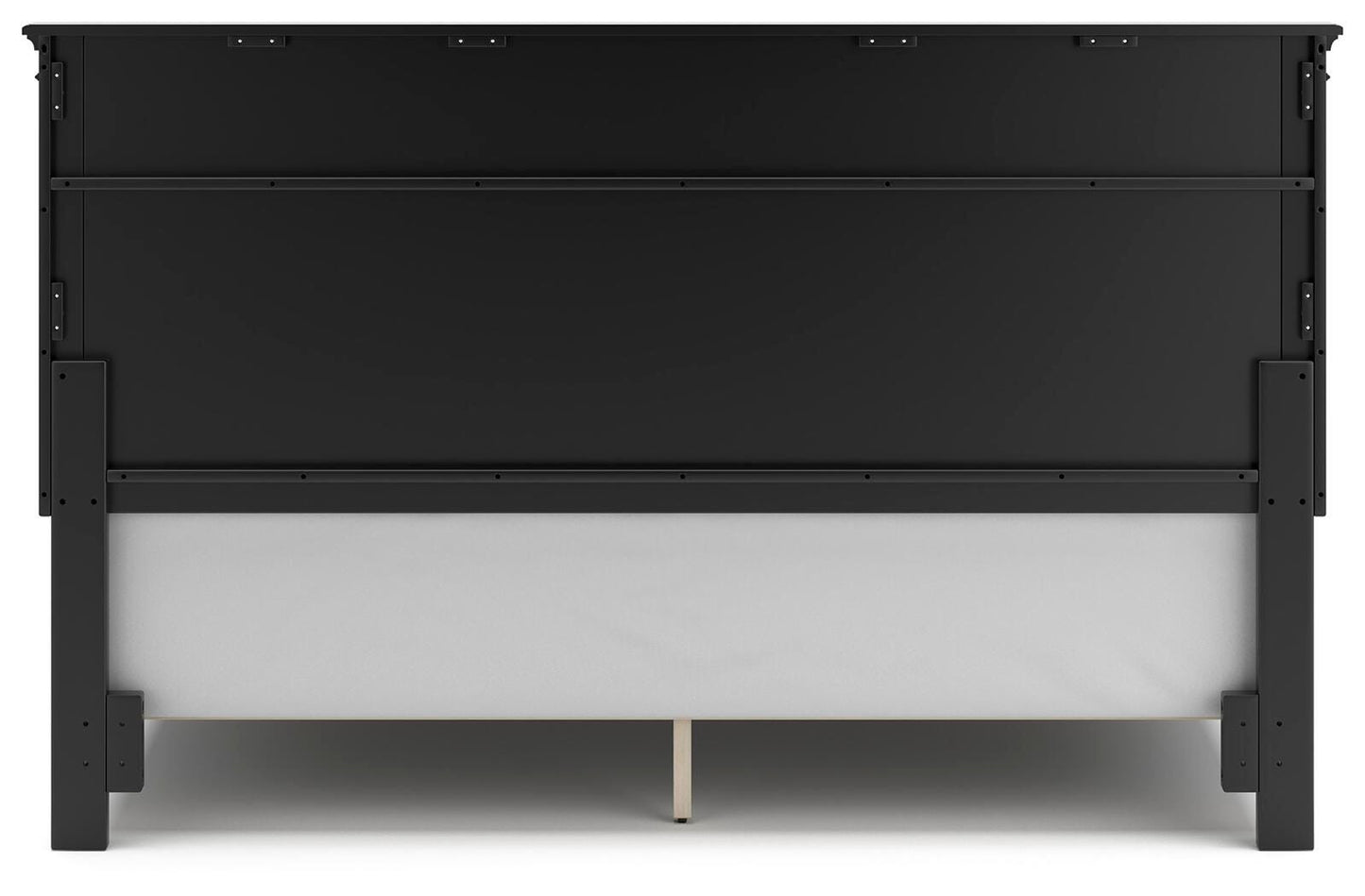 Lanolee King Panel Bed with Mirrored Dresser, Chest and Nightstand