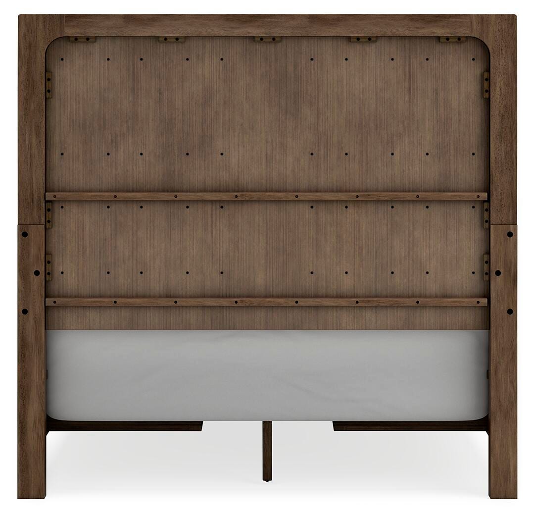Cabalynn Queen Panel Bed with Storage with Mirrored Dresser