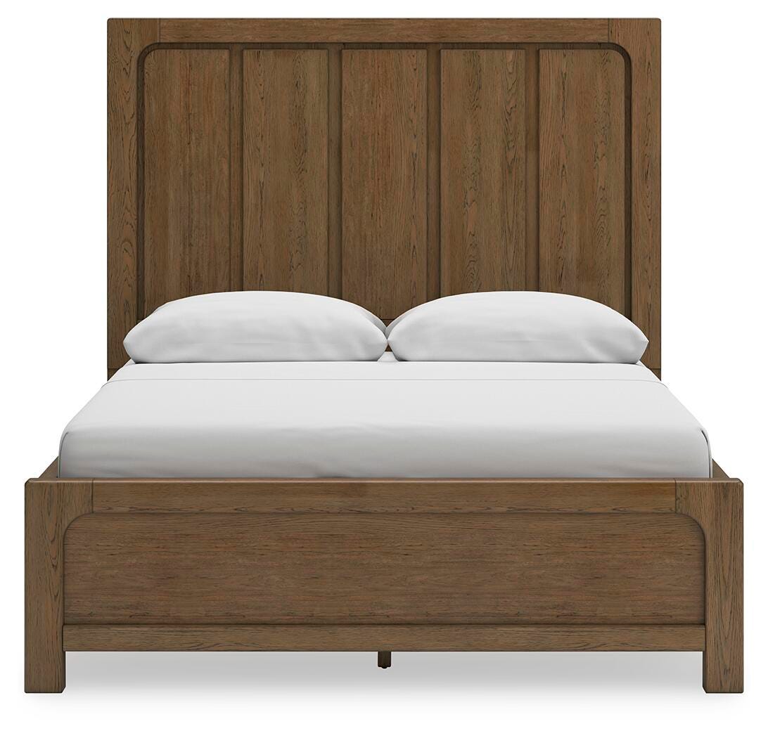Cabalynn Queen Panel Bed with Storage with Mirrored Dresser and Nightstand