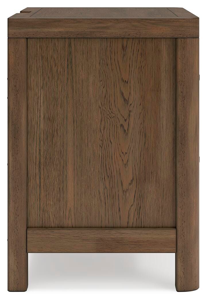 Cabalynn Queen Panel Bed with Storage with Mirrored Dresser and Nightstand
