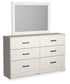 Stelsie Twin Panel Bed with Mirrored Dresser and Nightstand