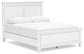 Fortman Queen Panel Bed with Mirrored Dresser and Nightstand
