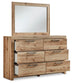 Hyanna Twin Panel Bed with 2 Side Storage, Dresser, Mirror, Chest and Nightstand