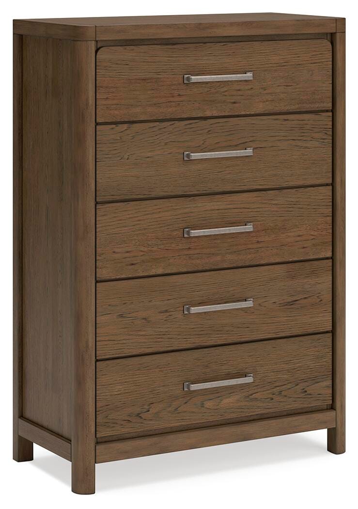 Cabalynn Queen Upholstered Bed with Mirrored Dresser, Chest and Nightstand