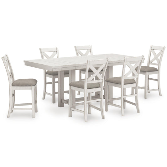 Robbinsdale Counter Height Dining Table and 6 Barstools