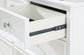 Fortman King Panel Bed with Mirrored Dresser, Chest and Nightstand
