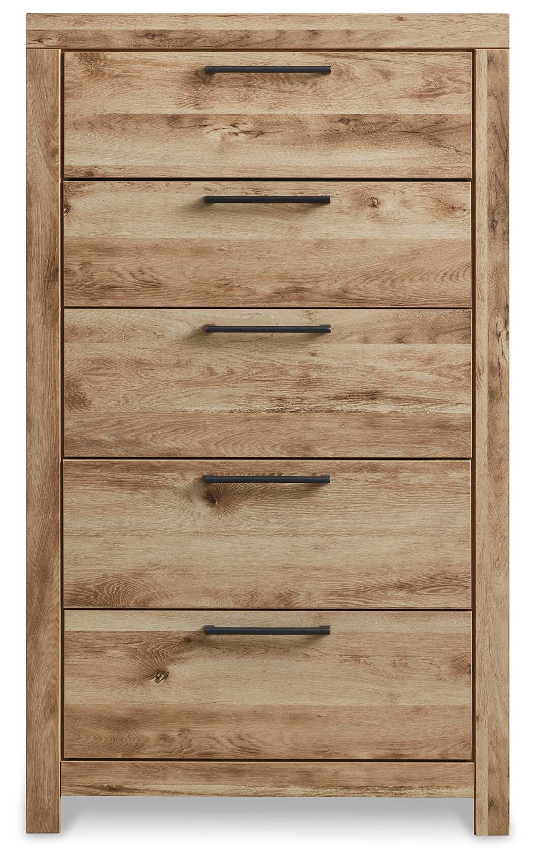Hyanna Queen Panel Bed with 2 Side Storage, Dresser, Mirror, Chest and Nightstand