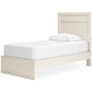Stelsie Twin Panel Bed with Mirrored Dresser