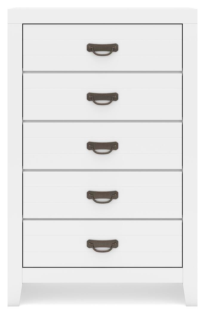 Binterglen King Panel Bed, Dresser, Mirror, Chest and Nightstand