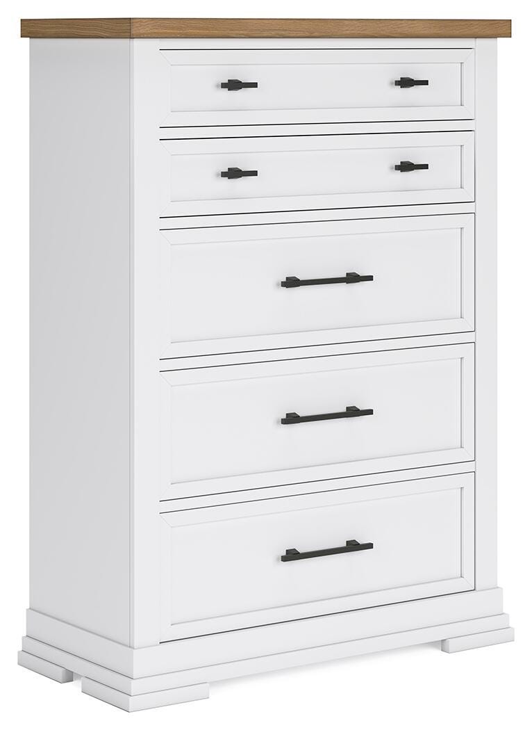Ashbryn Queen Panel Storage Bed, Dresser, Mirror, Chest and Nightstand