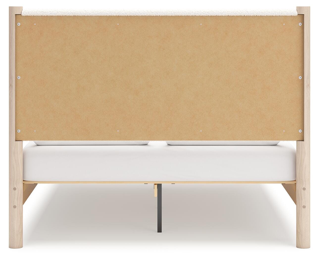 Cadmori Queen Upholstered Panel Bed with Mirrored Dresser and Nightstand