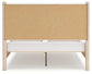 Cadmori Queen Upholstered Panel Bed with Mirrored Dresser and Nightstand