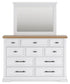Ashbryn California King Panel Storage Bed, Dresser, Mirror and Nightstand