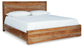 Dressonni King Panel Bed with Mirrored Dresser