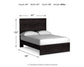 Belachime Full Panel Bed with Mirrored Dresser