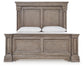 Blairhurst King Panel Bed with Mirrored Dresser and Nightstand