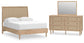Cielden Full Panel Bed with Mirrored Dresser