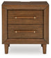 Lyncott California King Upholstered Bed with Mirrored Dresser and Nightstand