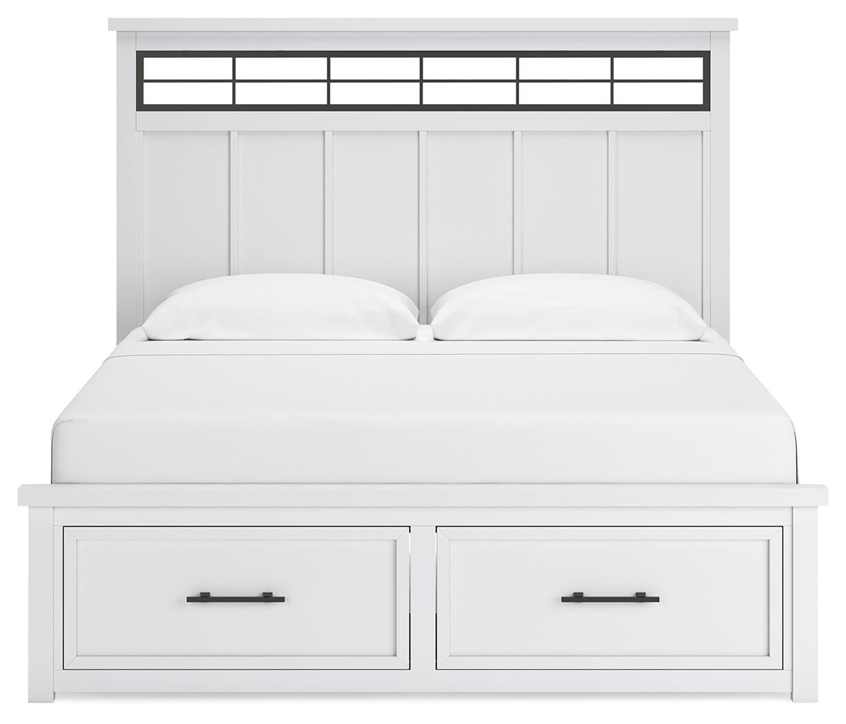 Ashbryn King Panel Storage Bed, Dresser and Mirror