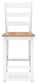 Gesthaven Counter Height Dining Table and 2 Barstools