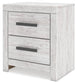 Cayboni King Panel Bed with Mirrored Dresser and Nightstand