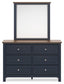 Landocken Queen Panel Headboard, Dresser, Mirror, Chest and Nightstand