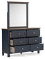 Landocken Full Panel Headboard, Dresser, Mirror, Chest and Nightstand