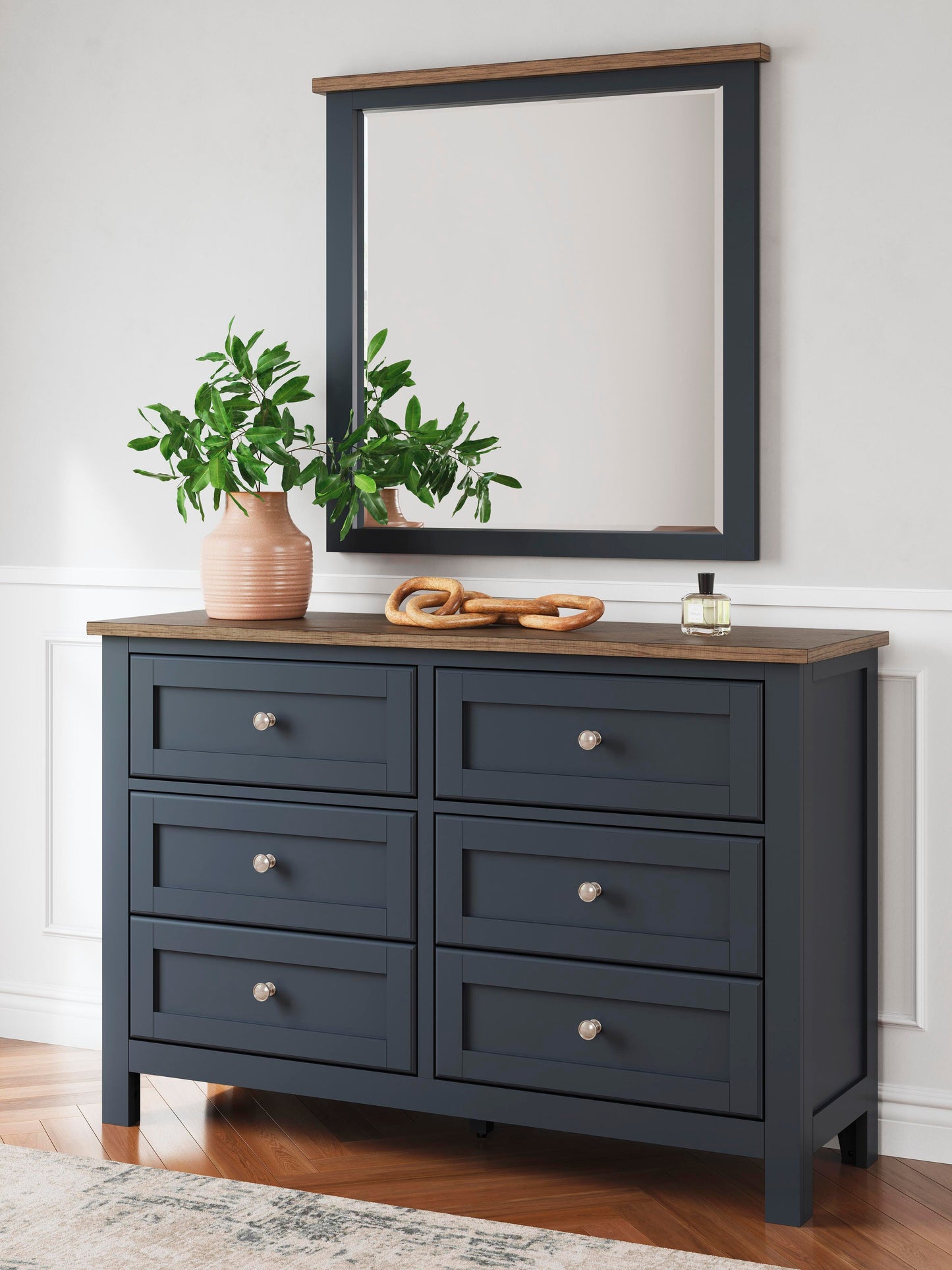 Landocken Full Panel Headboard, Dresser, Mirror, Chest and Nightstand