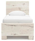 Lawroy Twin Panel Bed with Storage, Dresser and Mirror