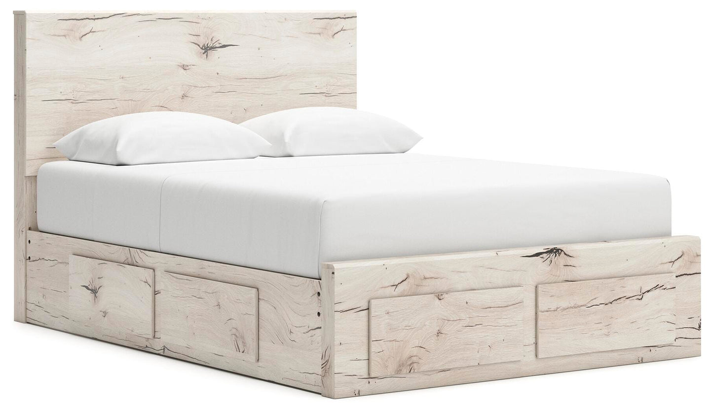 Lawroy Queen Panel Storage Bed, Dresser, Mirror, Chest and Nightstand