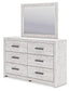 Cayboni King Panel Bed, Dresser, Mirror, Chest and Nightstand