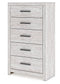 Cayboni King Panel Bed, Dresser, Mirror, Chest and Nightstand