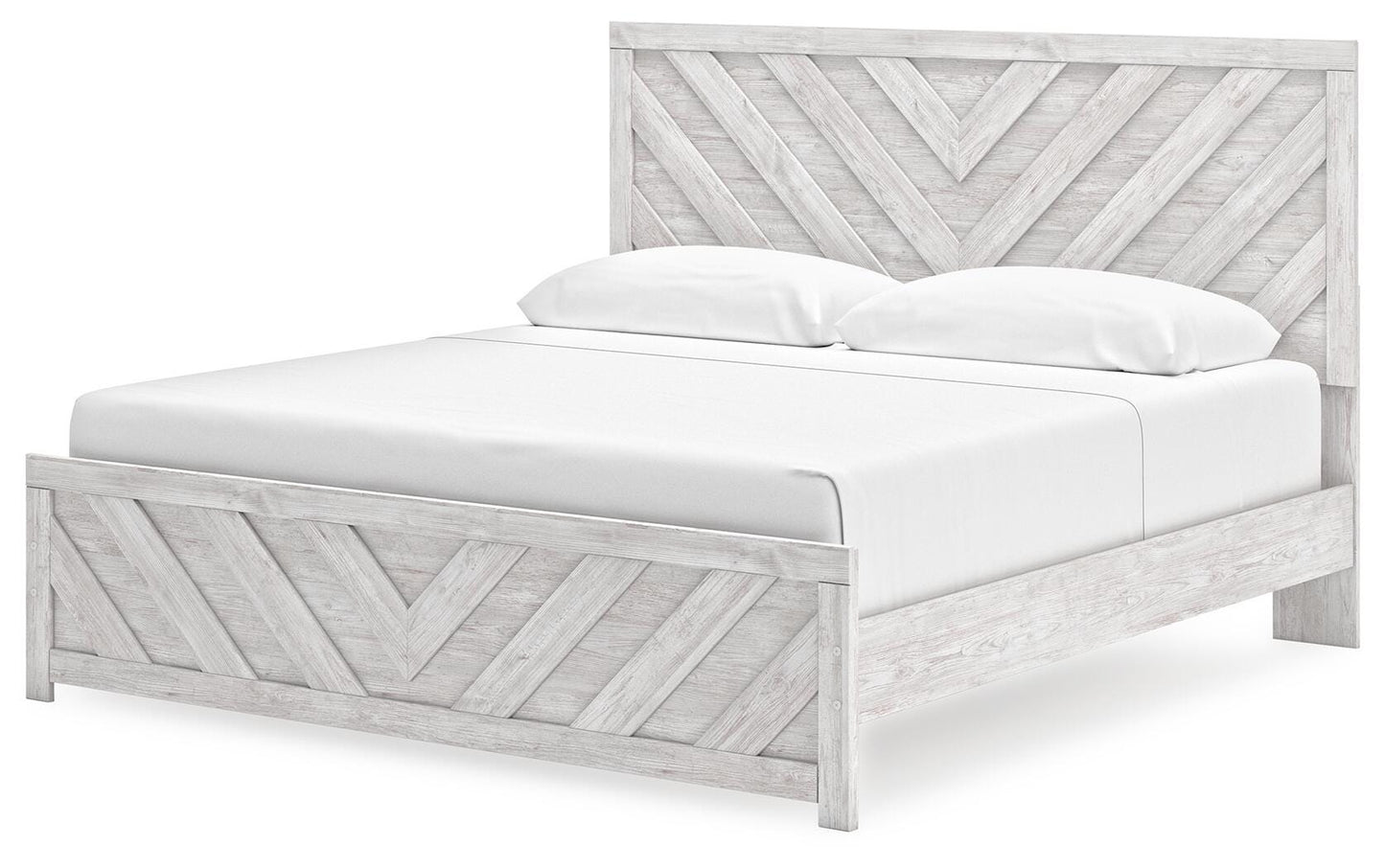 Cayboni King Panel Bed, Dresser, Mirror, Chest and Nightstand