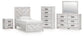 Cayboni Twin Panel Bed, Dresser, Mirror, Chest and Nightstand