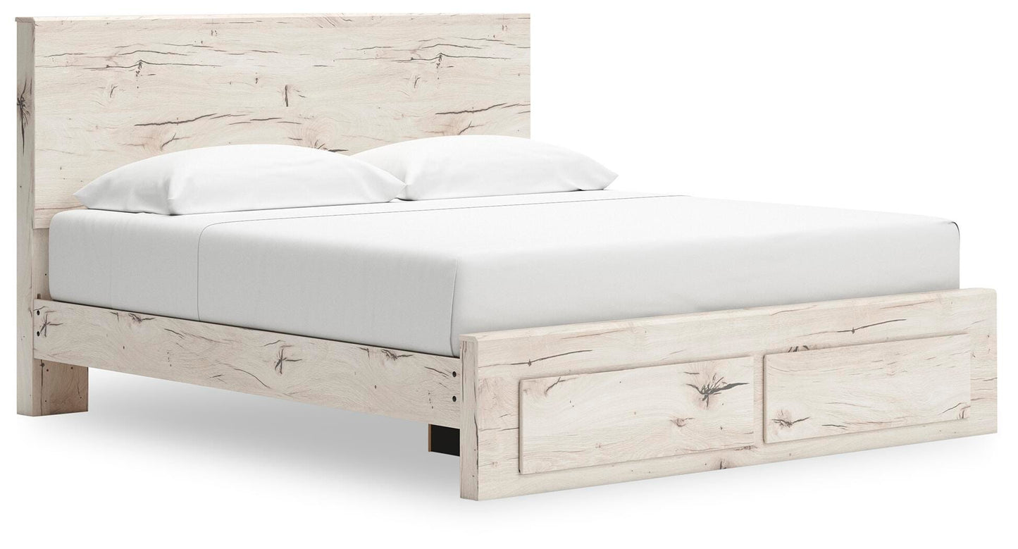 Lawroy King Panel Storage Bed, Dresser, Mirror, Chest and Nightstand