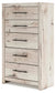 Lawroy King Panel Bed, Dresser, Mirror, Chest and Nightstand