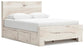Lawroy Queen Panel Bed with Storage, Dresser, Mirror and Nightstand