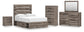 Graystorm Full Panel Storage Bed, Dresser, Mirror, Chest and Nightstand