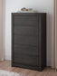 Fraluna King Panel Storage Bed, Dresser, Mirror, Chest and Nightstand