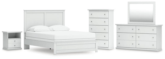 Bostwick Shoals Queen Panel Bed, Dresser, Mirror, Chest and Nightstand