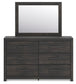 Hollivern Twin Panel Bed, Dresser, Mirror, Chest and Nightstand