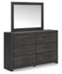 Hollivern Twin Panel Bed, Dresser, Mirror, Chest and Nightstand