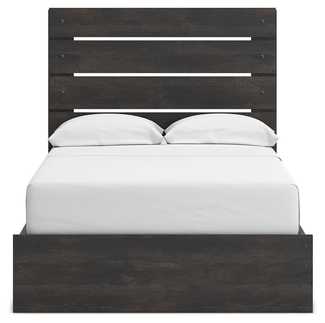 Hollivern Full Panel Storage Bed, Dresser and Mirror