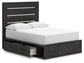 Hollivern Full Panel Storage Bed, Dresser and Mirror