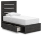 Hollivern Twin Panel Storage Bed, Dresser, Mirror, Chest and Nightstand